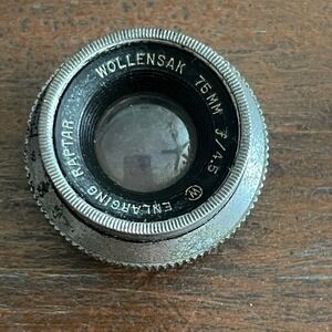 Vintage Wollensak Enlarging Raptar Lens 75mm f/4.5